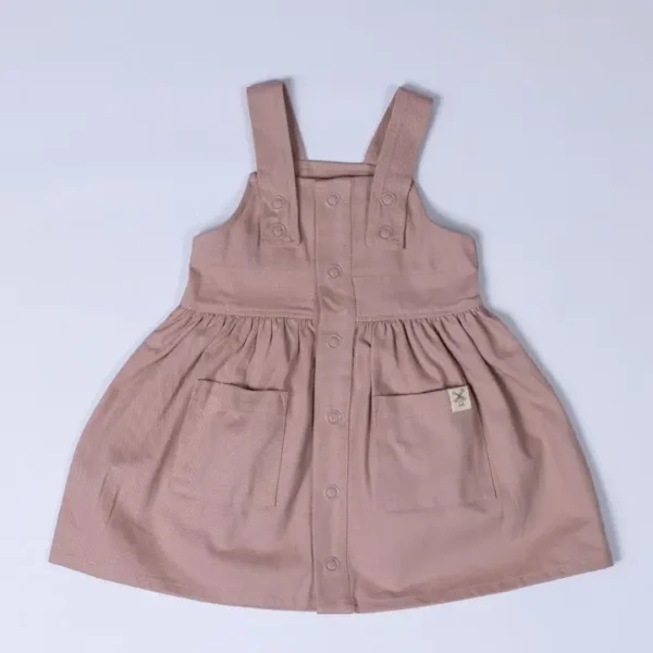 Girls Pleated Dress With Straps - Image 4