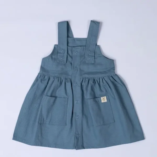 Girls Pleated Dress With Straps - Image 2