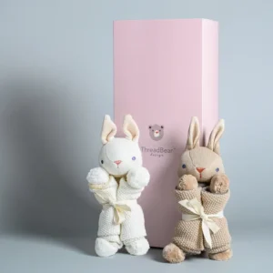 Baby Threads Bunny - Organic Comforter x2 + Gift Box