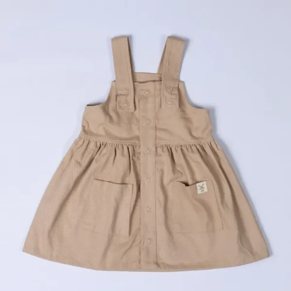 Girls Pleated Dress With Straps - Image 7