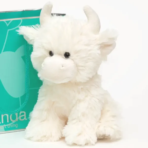 Wholesale Highland Cow Cream Plush Soft Toy - 20cm - Image 3