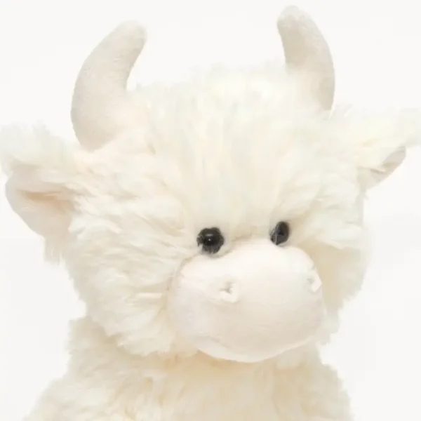 Wholesale Highland Cow Cream Plush Soft Toy - 20cm - Image 4