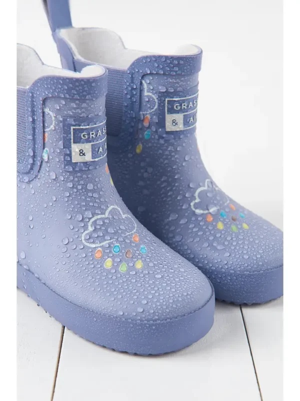 Lavender Short Colour-Changing Kids Wellies